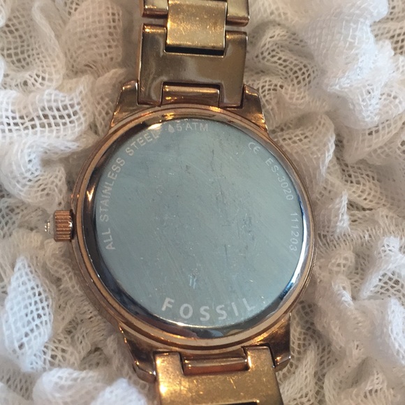 Jesse Rose-Tone Stainless Steel Fossil Watch - Picture 6 of 6